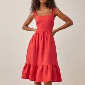 Reformation Manet Dress - Rust Red